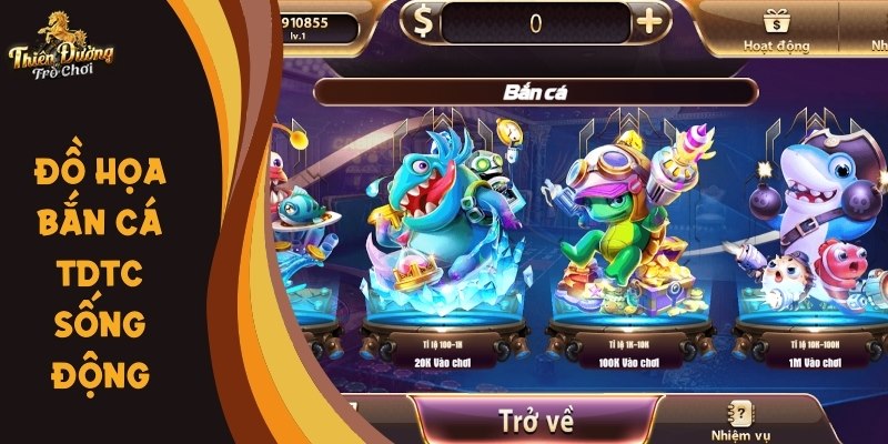 Bắn Cá Thần Tài TDTC đồ họa sống động