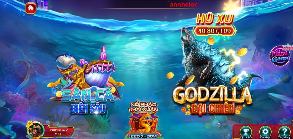 Bắn cá Godzilla Đại Chiến TDTC là tựa game bắn cá độc quyền