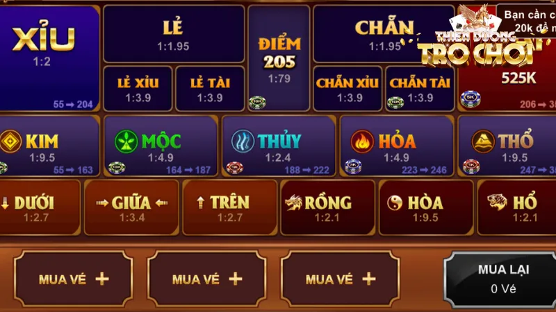 Các dạng kèo cược Keno tại Thiên đường trò chơi